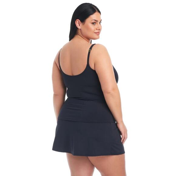 Bleu|Rod Beattie Kore High Waisted Skirt Bikini Bottom in Black, size 22W, NWT! - Picture 1 of 8